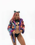 Zodiac Dreams ♎️ Libra Reversible Faux Fur Jacket