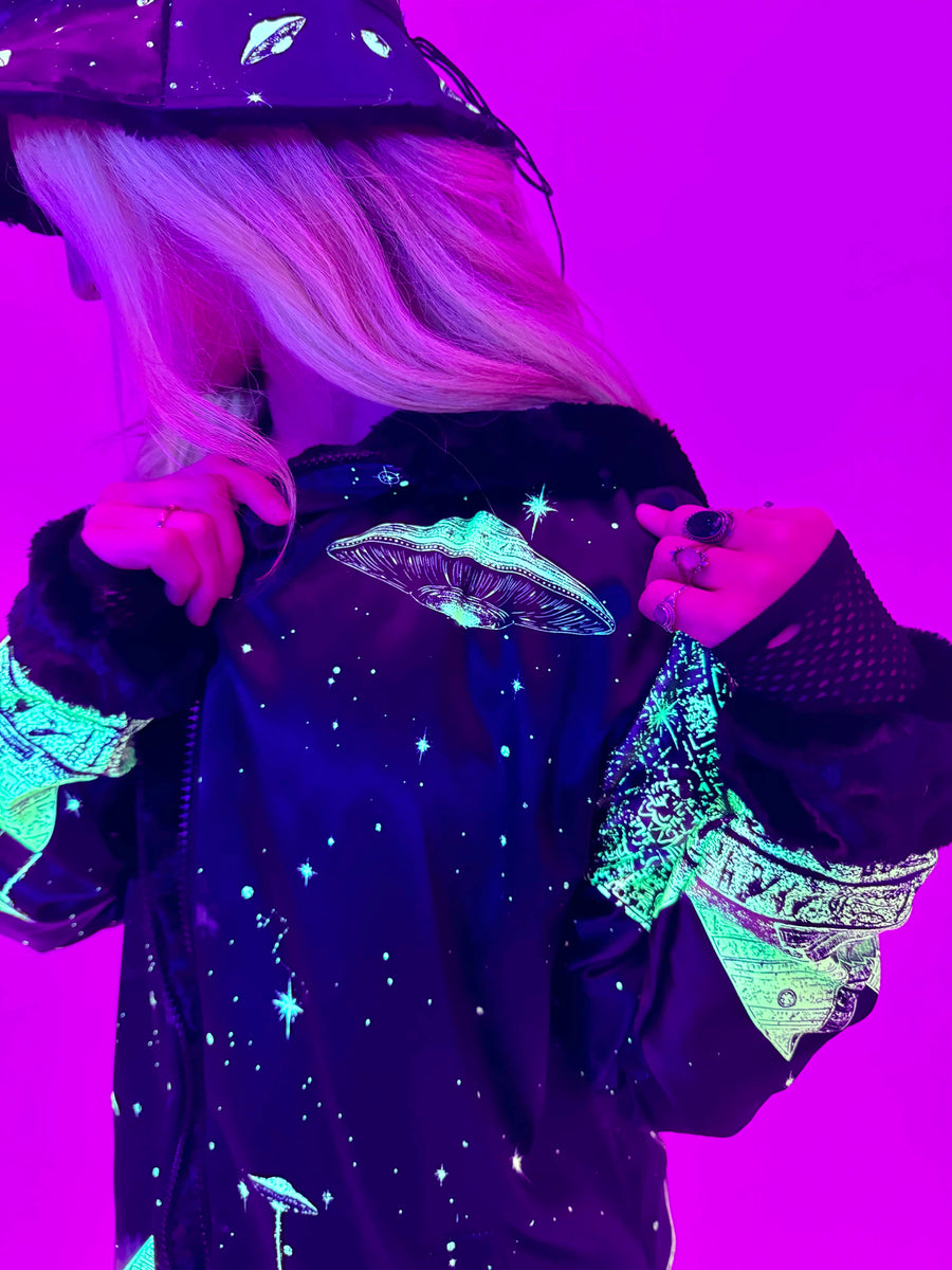 Alien Aura 🛸 Reversible Faux Fur Jacket