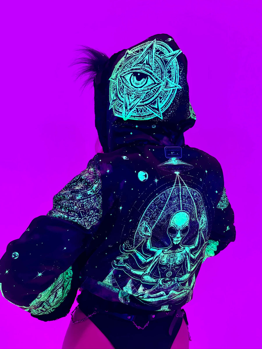 Alien Aura 🛸 Reversible Faux Fur Jacket