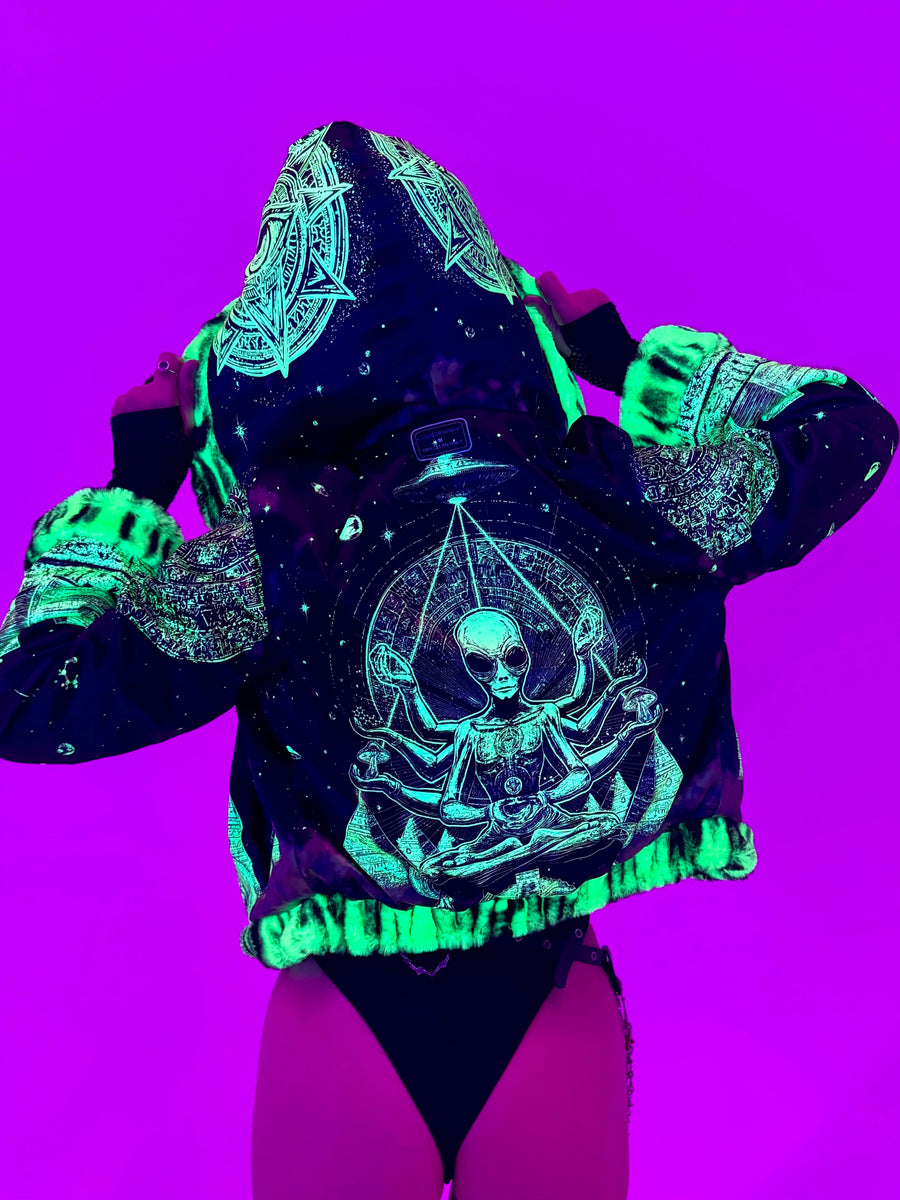 Alien Aura 🛸 Reversible Faux Fur Jacket