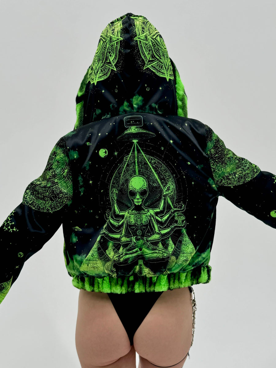 Alien Aura 🛸 Reversible Faux Fur Jacket