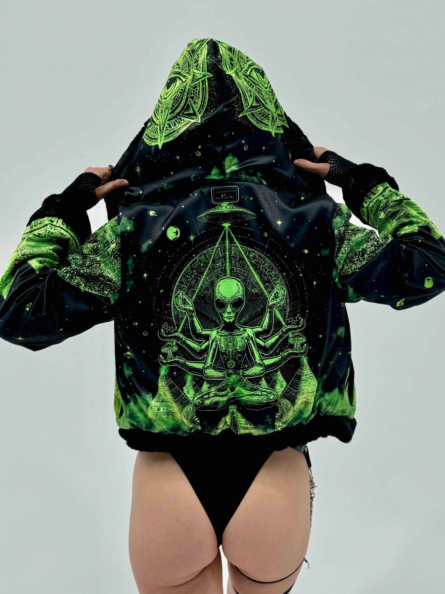 Alien Aura 🛸 Reversible Faux Fur Jacket