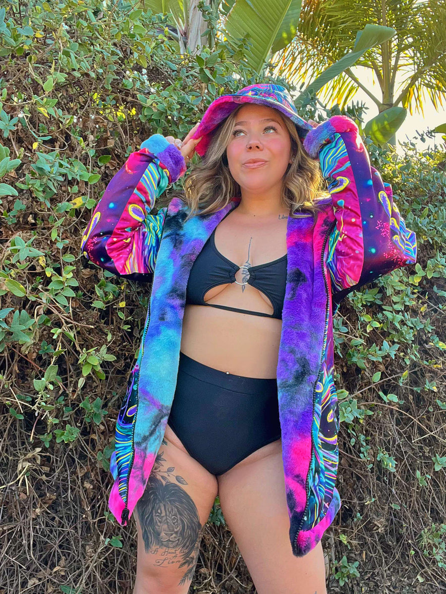 Zodiac Dreams ♒️ Aquarius Reversible Faux Fur Jacket