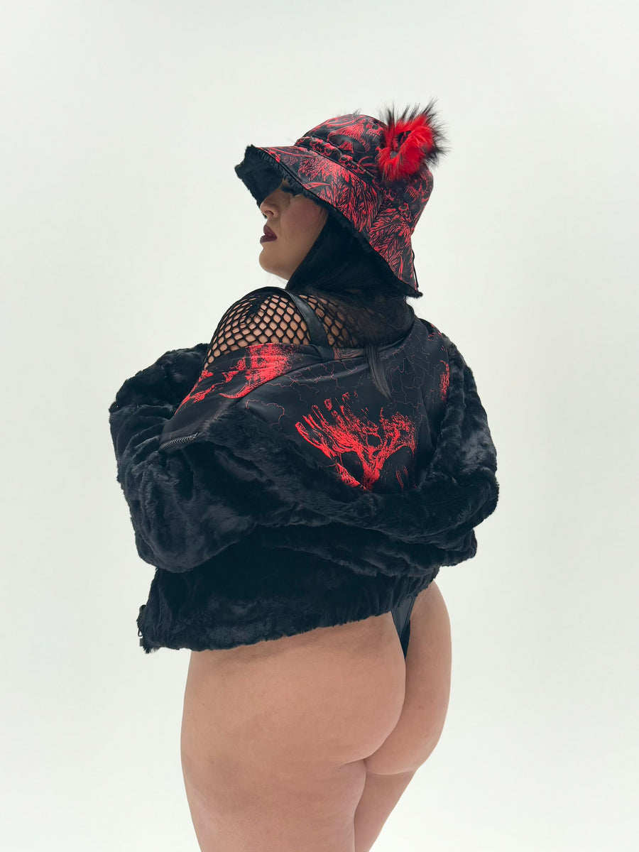 Solid Nightmares Reversible Faux Fur Jacket